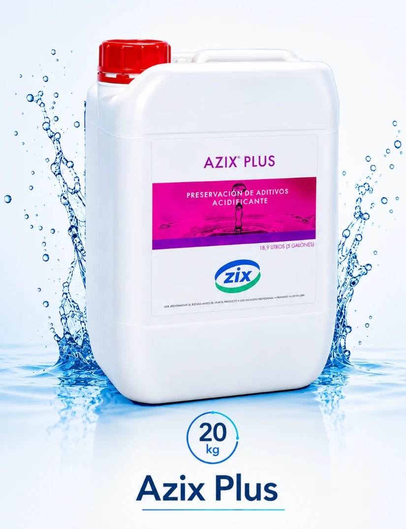 Producto Azix Plus para salud intestinal y bioseguridad