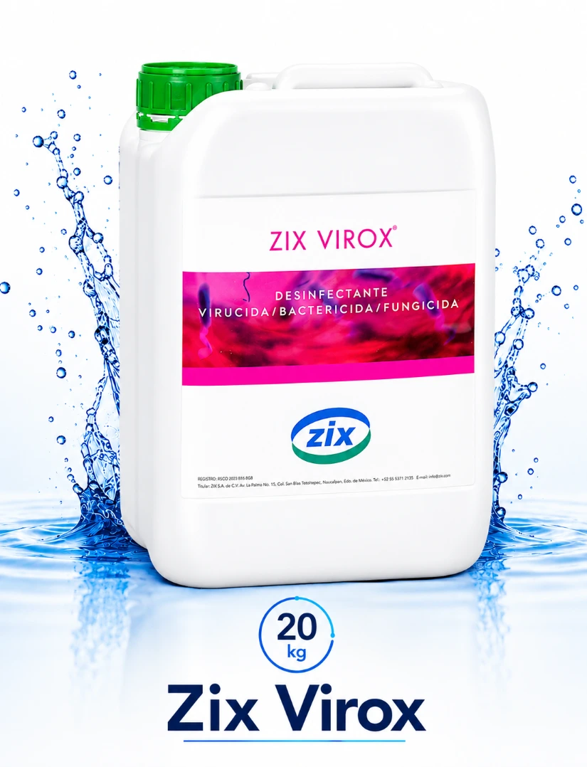 Producto Zix Virox para desinfección y bioseguridad animal