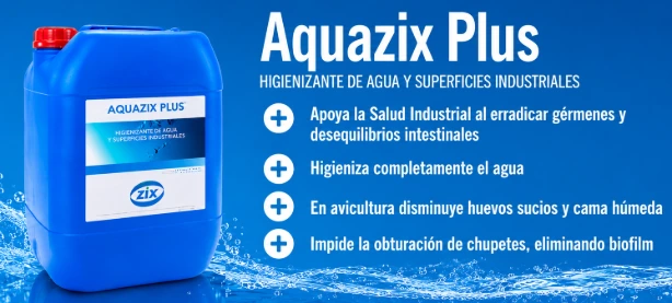 Caneca de Aquazix Plus para tratamiento de agua en aves y cerdos