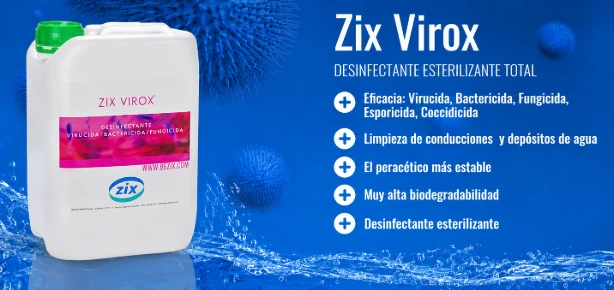 Zix Virox desinfectante biodegradable para granjas
